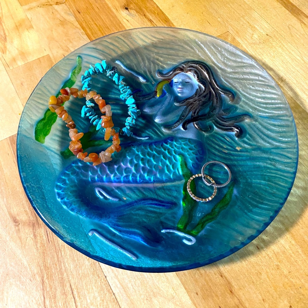 Decorative Glass Mermaid Dish